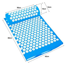 Load image into Gallery viewer, Massager Cushion Massage Yoga Mat Acupressure Relieve Stress Back Body Pain Spike Acupuncture Mat with Pillow