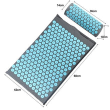 Load image into Gallery viewer, Massager Cushion Massage Yoga Mat Acupressure Relieve Stress Back Body Pain Spike Acupuncture Mat with Pillow