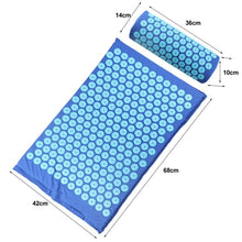 Load image into Gallery viewer, Massager Cushion Massage Yoga Mat Acupressure Relieve Stress Back Body Pain Spike Acupuncture Mat with Pillow