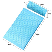 Load image into Gallery viewer, Massager Cushion Massage Yoga Mat Acupressure Relieve Stress Back Body Pain Spike Acupuncture Mat with Pillow