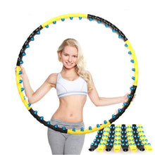 Load image into Gallery viewer, Detachable 7/8 Parts Double Row Magnetic Fitness Hoop Easy To Install Fitness Massage Exercise Workout Sport
