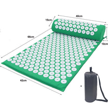 Load image into Gallery viewer, Massager Cushion Massage Yoga Mat Acupressure Relieve Stress Back Body Pain Spike Acupuncture Mat with Pillow
