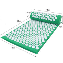 Load image into Gallery viewer, Massager Cushion Massage Yoga Mat Acupressure Relieve Stress Back Body Pain Spike Acupuncture Mat with Pillow
