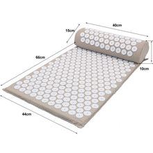 Load image into Gallery viewer, Massager Cushion Massage Yoga Mat Acupressure Relieve Stress Back Body Pain Spike Acupuncture Mat with Pillow
