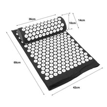 Load image into Gallery viewer, Massager Cushion Massage Yoga Mat Acupressure Relieve Stress Back Body Pain Spike Acupuncture Mat with Pillow
