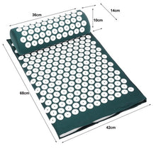 Load image into Gallery viewer, Massager Cushion Massage Yoga Mat Acupressure Relieve Stress Back Body Pain Spike Acupuncture Mat with Pillow
