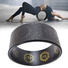 Load image into Gallery viewer, Mandala Pattern Yoga Wheel Natural Cork Yoga Auxiliary Wheel Massage Wheel Back Bend Artifact Pilates Yoga Circle
