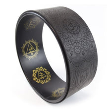 Load image into Gallery viewer, Mandala Pattern Yoga Wheel Natural Cork Yoga Auxiliary Wheel Massage Wheel Back Bend Artifact Pilates Yoga Circle
