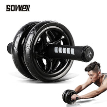 Load image into Gallery viewer, 2019Muscle Exercise Equipment Home Fitness Equipment Double Wheel Abdominal Power Wheel Ab Roller Gym Roller Trainer Training
